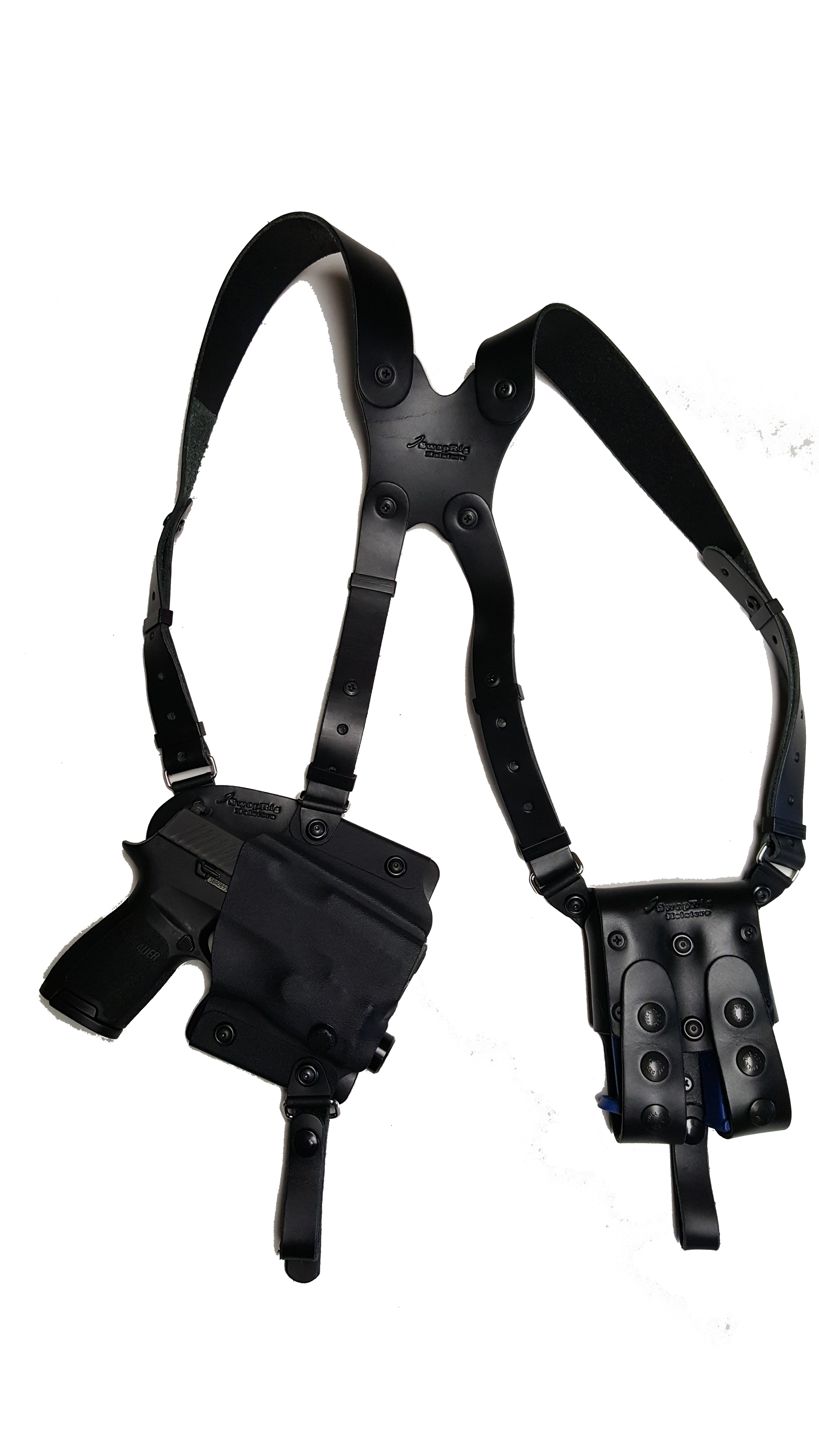 G2S Double Magazine G2C Leather Shoulder Holster for Taurus G2 PT111 Brown or Black Horizontal Posture Genuine Leather 